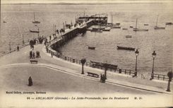 CPA Arcachon Jetee promenade vue du boulebvard