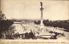 CPA Bordeaux Le Monument des Girondins et la Place des Quinconces