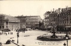 CPA Bordeaux La Place de la Comedie Les allees de Tourny