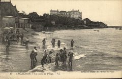 CPA Arcachon Un Coin de Plage Enfants