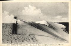 CPA Bassin Arcachon La Grande Dune du Pyla la Plus haute d Europe
