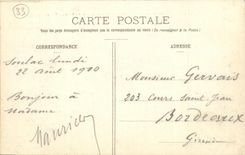 VINTAGE POSTCARD Soula on Mer Dimensions D Argent View Beach has low tide