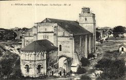 VINTAGE POSTCARD Soula on Mer Dimensions D Argent the Basilica