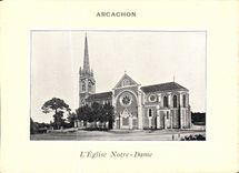 CPA Arcachon L Eglise Notre Dame