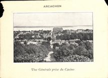 VINTAGE POSTCARD Arcachon Seen Geneale Taken of the Casino