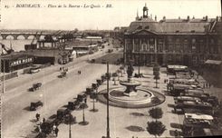 CPA Bordeaux Place de la Bourse Les Quais