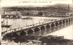 CPA Bordeaux Le Pont Vue d ensemble