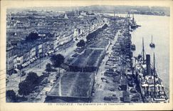 CPA Bordeaux Vue d ensemble prise du Transbordeur Bateau