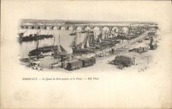 CPA Bordeaux Le Quai de Bourgogne et le Pont Bateaux