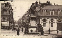 CPA Bordeaux Place Tourny et Rue Fondaudege