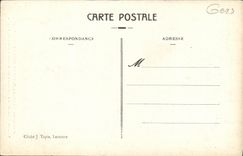 VINTAGE POSTCARD Gascogne Environs of Valence on Kisses Large staircase of the castle of Busca Maniban