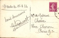 VINTAGE POSTCARD St Malo the Large Keep