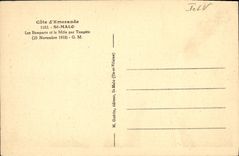 VINTAGE POSTCARD St Malo Walls and the Mole per Storm