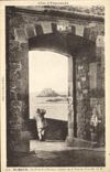 VINTAGE POSTCARD St Malo the Gate of the Vauvert Fields and the Fort of the Small Be