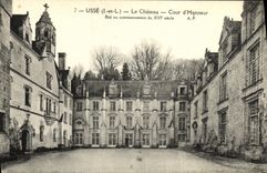 CPA Usse Le Chateau Cour d Honneur