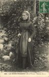Traje grande de Fougeray de la POSTAL de la VENDIMIA del traje del folklore del pais