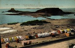 CPA Saint Malo Les deux Beys et la plage de Bon Secours 