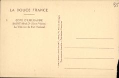 VINTAGE POSTCARD Holy Malo the city seen of the Strong National