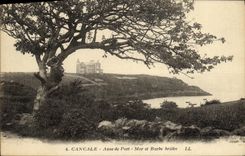 VINTAGE POSTCARD Cancale Handle of Port Sea and Bores brulee