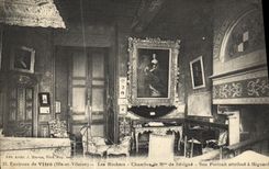 Alrededores de la POSTAL de la VENDIMIA del cristal el cuarto de las rocas de senora de Sevigne