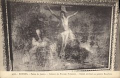 CPA Rennes Palais de Justice Cabinet du Premier President Christ attribue au peintre Beaubrun