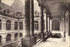 CPA Rennes Palais de Justice Colonnade Cour Interieure