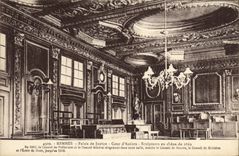 CPA Rennes Palais de Justice Cour d Assises Sculptures en chene de 1660