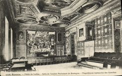 CPA Rennes Palais de Justice Salle de l ancien Parlement de Bretagne Magnifiques tapisseries des Gobelins