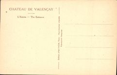 CPA Chateau de Valencay L Entree