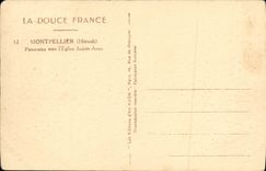 CPA Montpellier Panorama vers l Eglise Sainte Anne