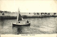 CPA Palavas La Jetee Bateau