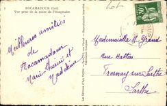 CPA Rocamadour Vue prise de la route de d Hospitalet