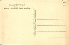 CPA Rocamadour Le Parvis A gauche l escalier de la chapelle miraculeuse