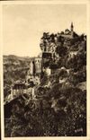 CPA Rocamadour Le Roc vu du Chemin de l Hospitalet