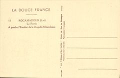 CPA Rocamadour Le Parvis A gauche l Escalier de la Chapelle Miraculeuse 