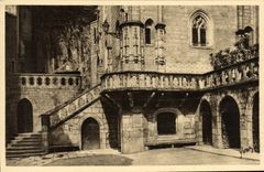 CPA Rocamadour Le Parvis A gauche l Escalier de la Chapelle Miraculeuse