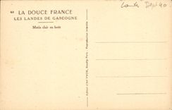 La POSTAL Francia suave de la VENDIMIA amarra de la manana clara de Gascogne fuera del taladro