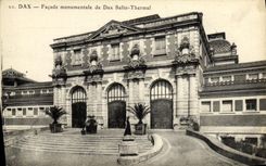 Ataque frontal monumental de Dax de la POSTAL de la VENDIMIA de Dax salino termal