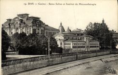 Banos del casino de Dax de la POSTAL de la VENDIMIA e instituto salinos de Mecanotherapie