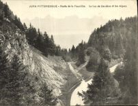 VINTAGE POSTCARD the Picturesque Jura Road of the Sickle the Geneva Lake and the Alps