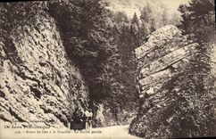 VINTAGE POSTCARD the Picturesque Jura Road of Gex to the Sickle the bored Rock