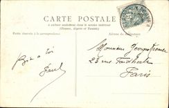 VINTAGE POSTCARD Excursion with the Hedgehog Cascades in Range seen from of the path