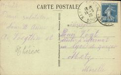 VINTAGE POSTCARD Surroundings Saline les Bains Nans under Sainte Anne the Valley of Lison seen since the cave of the source