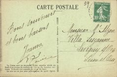 VINTAGE POSTCARD Surroundings Saline les Bains Nans under Sainte Anne the Source of Lison and L Machine Electric
