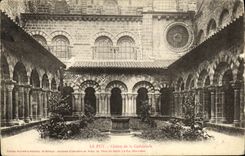 VINTAGE POSTCARD Puy Cloister of the Cathedral