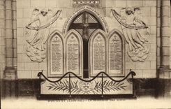 POSTAL Boussay de la VENDIMIA el monumento Militaria de la guerra