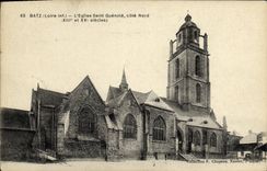 VINTAGE POSTCARD Batz L church Saint Guenole Dimensions Northern