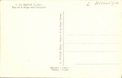 VINTAGE POSTCARD La Baule Seen of the Beach Towards Pornichet