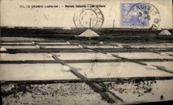 VINTAGE POSTCARD Croisic Salt water Marshes