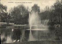 VINTAGE POSTCARD Nantes a Corner of the Botanical garden